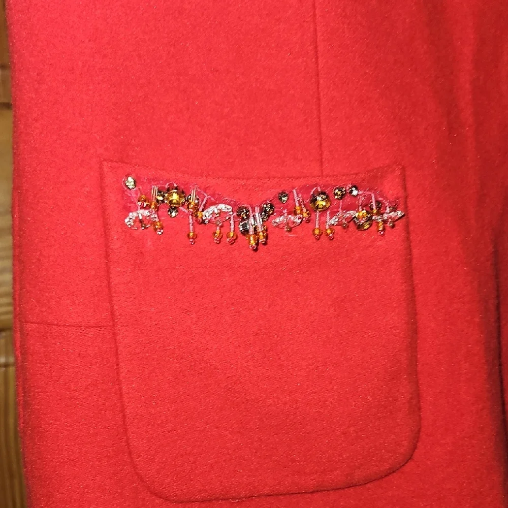 MOISELLE Elegant Red Sheath Mini Dress with Crew Neck - Picture 3 of 6